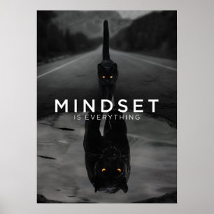 Póster La Mentalidad Es Todo - Agua De Pantera De Gatos N
