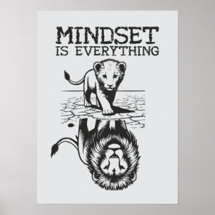 Póster La Mentalidad Es Todo, León Gato - Gimnasio, Éxito