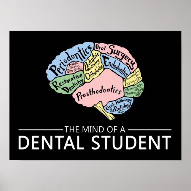 Póster La mente de un estudiante dental (Frente)