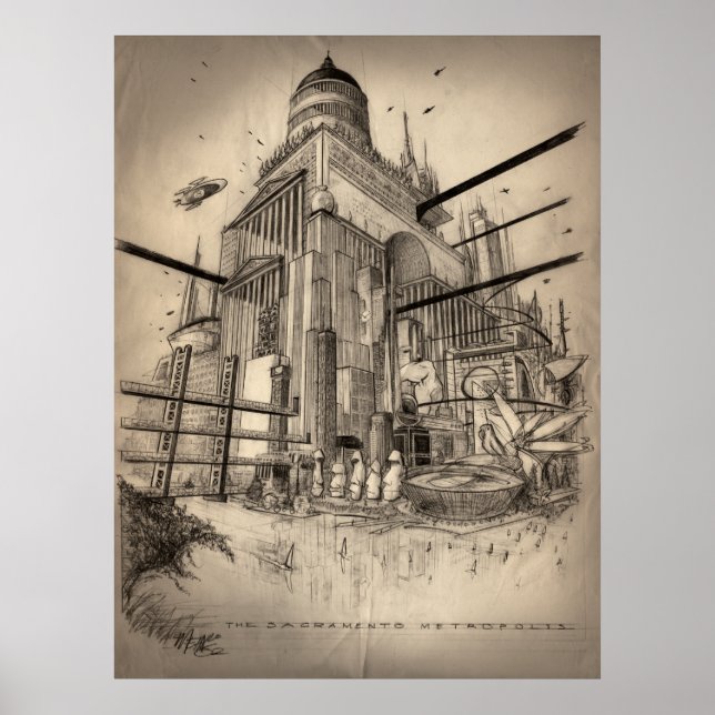 Póster La metropolis de Sacramento Mayor (Frente)
