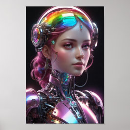 Póster La mezcla de tecnología y vida