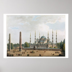 Póster La mezquita de Sultan Achmet en Constantinopla,