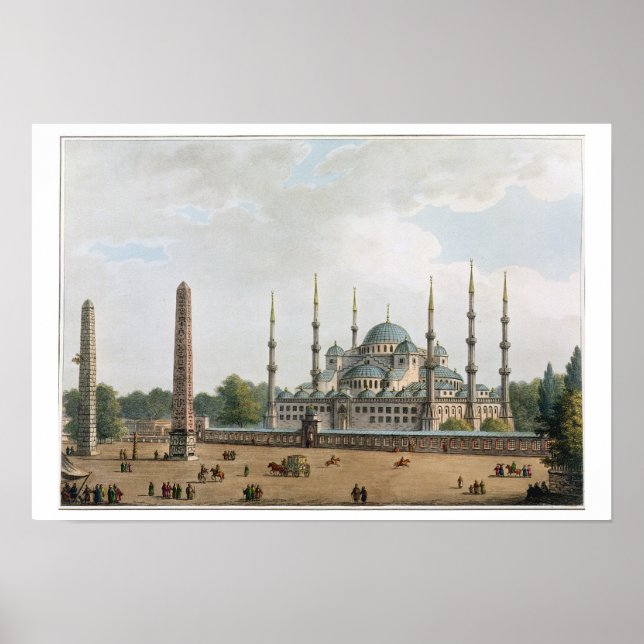 Póster La mezquita de Sultan Achmet en Constantinopla, (Frente)