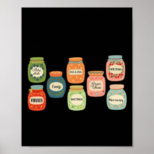 Póster La microbiología es mi salsa Profesora de ciencias