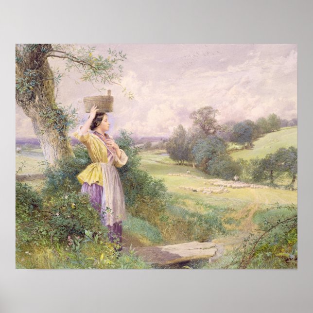 Póster La Milkmaid, 1860 (c/c sobre papel) (Frente)