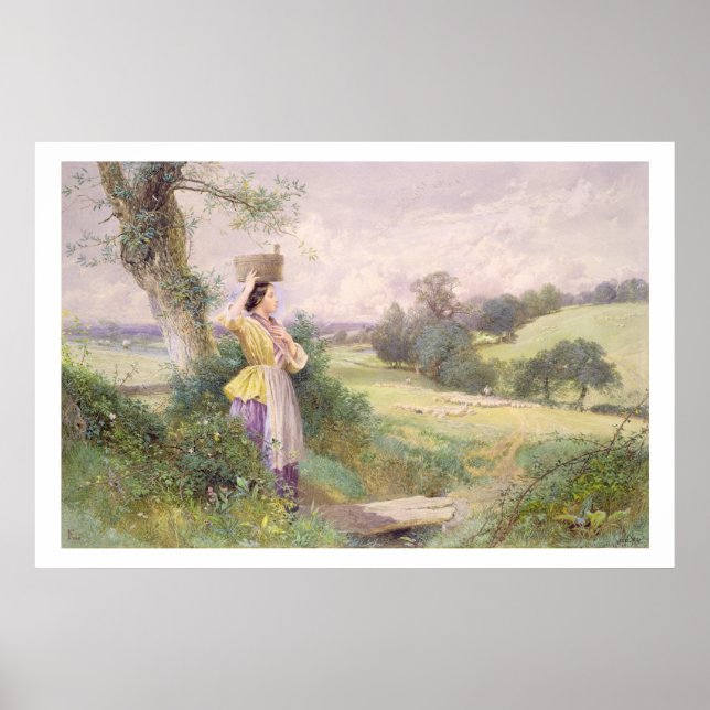 Póster La Milkmaid, 1860 (c/c sobre papel) (Frente)