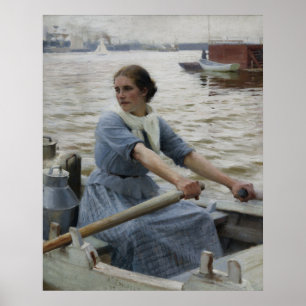 Póster La Milkmaid, 1889 por Albert Edelfelt