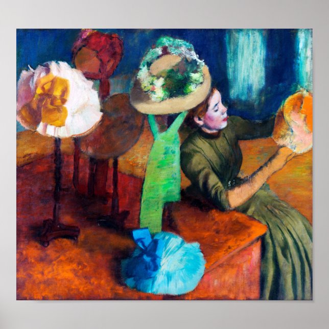 Póster La Millinery Shop, Edgar Degas (Frente)