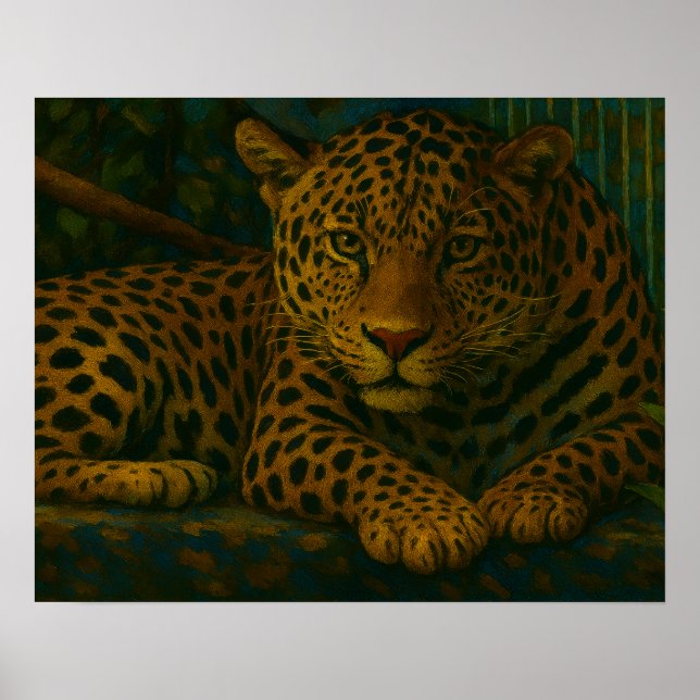 Póster La mirada de la jungla - El leopardo desangrado en (Frente)
