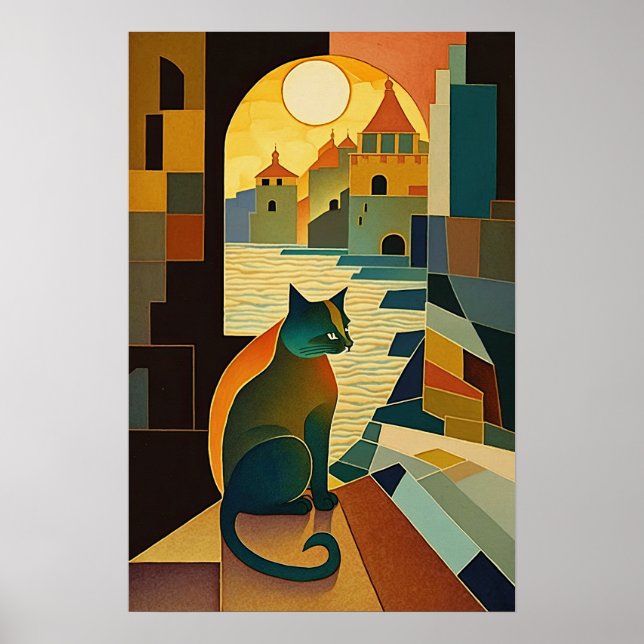 Póster La mirada del gato: Romances cubistas en el norte  (Frente)