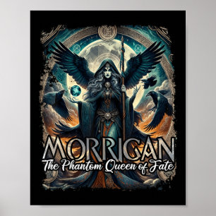 Póster La mitología celta irlandesa de Morrigan Raven la