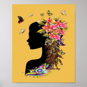 Póster La moda de la fantasía de las damas