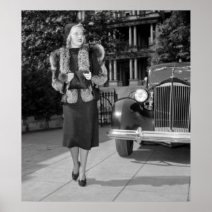 Póster la moda de las mujeres de los años 30