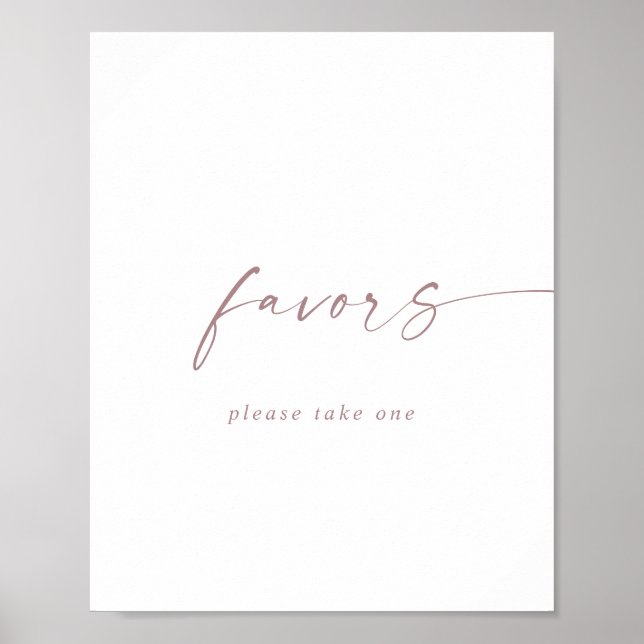Póster La moderna Rosa de la boda con guión de oro favore (Frente)