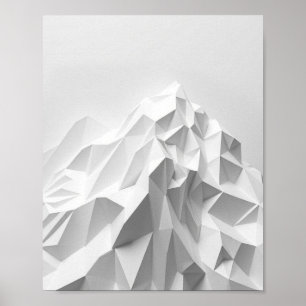 Póster La Montaña Blanca: Un escultor geométrico Minimali