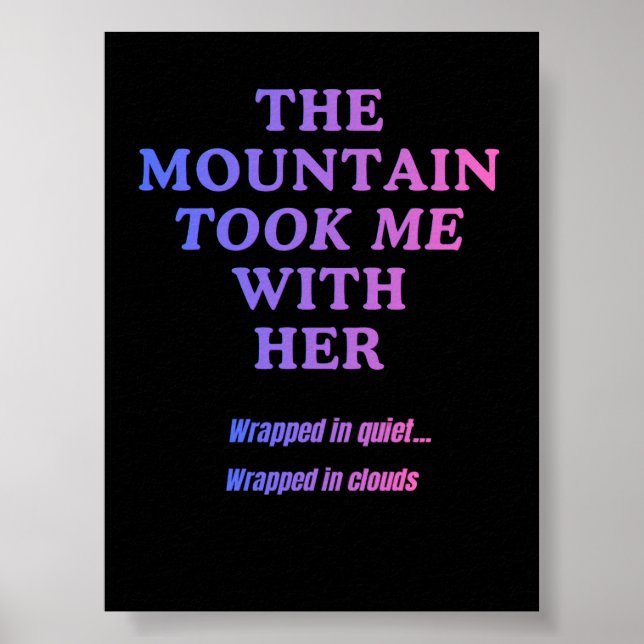 Póster La Montaña Me Llevó Con Ella  (Frente)