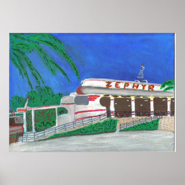 Póster La montaña rusa de Zephyr en la playa (Frente)