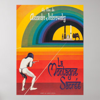 Póster La Montaña Santa 1973 Alejandro Jodorowsky Francés