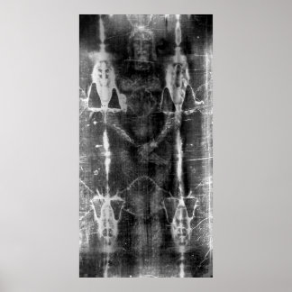 Póster La mortaja de Turín, vista frontal negativa