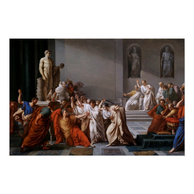 Póster La morte di Cesare por Vincenzo Camuccini (Anverso)