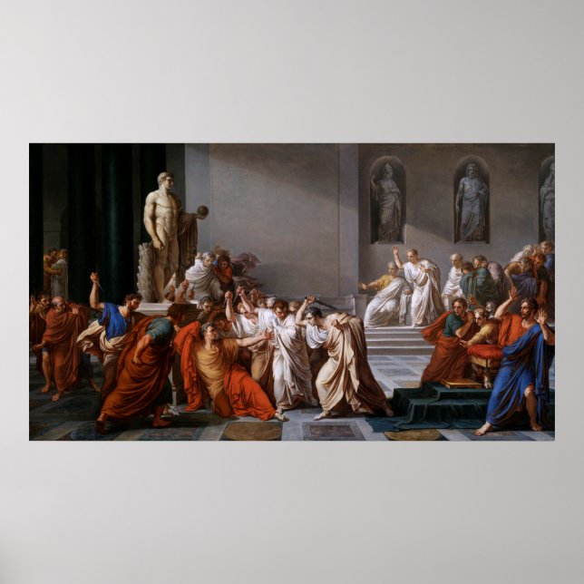 Póster La morte di Cesare por Vincenzo Camuccini (Frente)