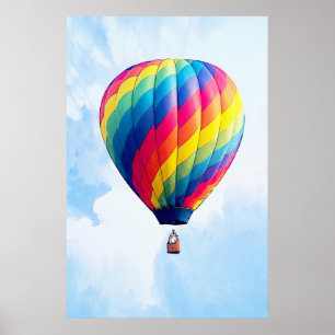 Póster ¡La mosca libera mi globo del aire caliente!