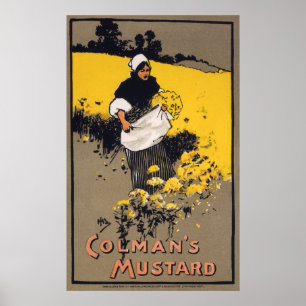 Póster La mostaza de Colman, 1900