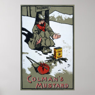 Póster La mostaza que se calienta de Colman, 1900