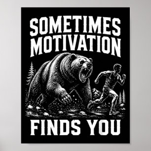 Póster La motivación te encuentra Divertida carrera motiv