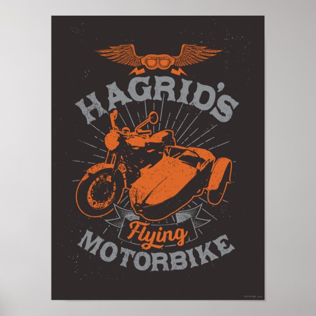 Póster La motocicleta voladora de Hagrid (Frente)