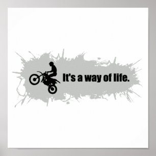 Póster La motocruz es una forma de vida