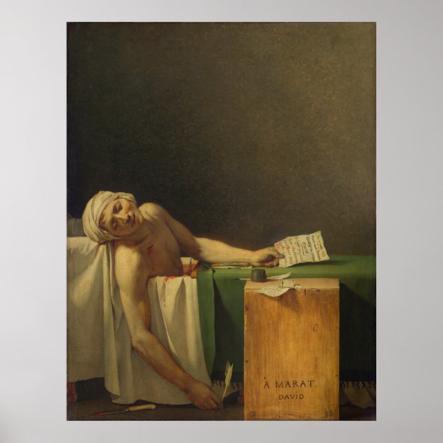 Póster La muerte de David en Marat (Frente)