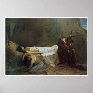 Póster La muerte de Minnehaha, 1885, el oeste estadounide