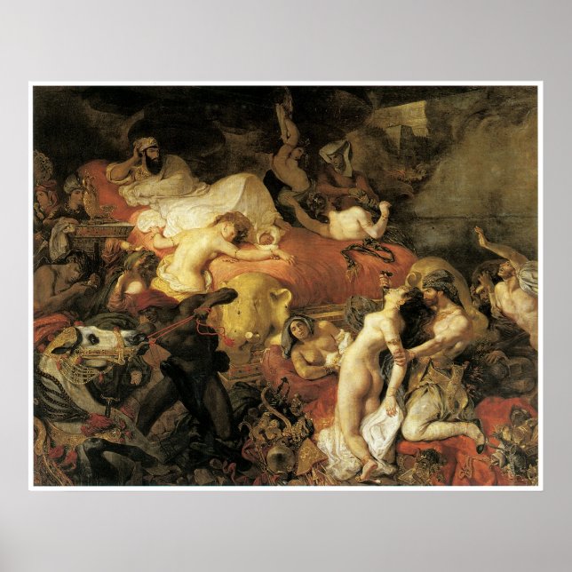 Póster La muerte de Sardanapalus, 1827 (Frente)