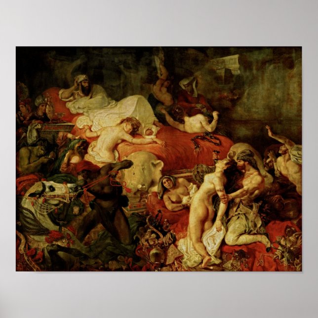 Póster La muerte de Sardanapalus por Delacroix - Poster (Frente)