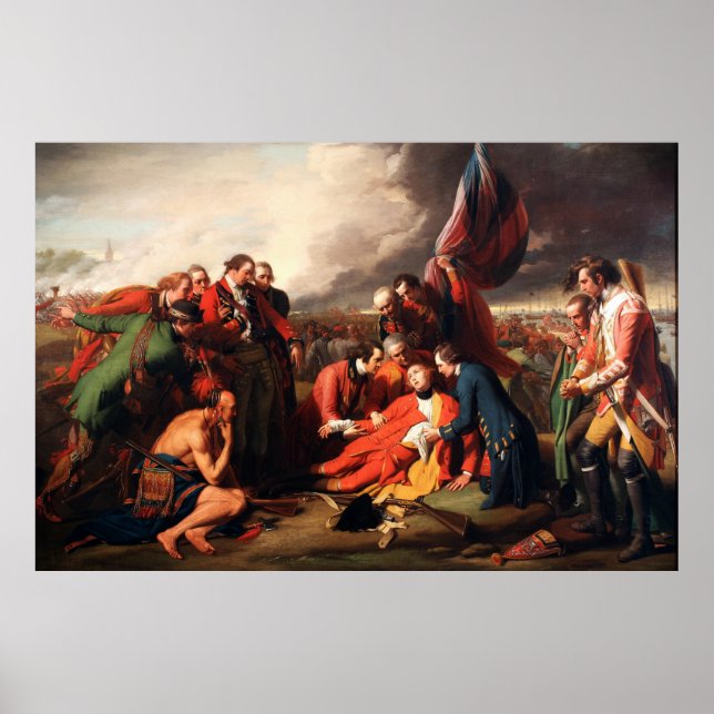 Póster La muerte del General Wolfe por Benjamin West 1770 (Frente)