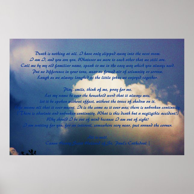 Póster La Muerte No Es Nada.... (Frente)