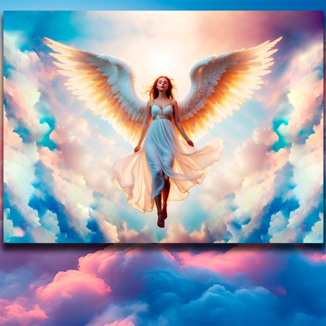 Póster La mujer ángel alas la religión celestial cielo (Subido por el creador)