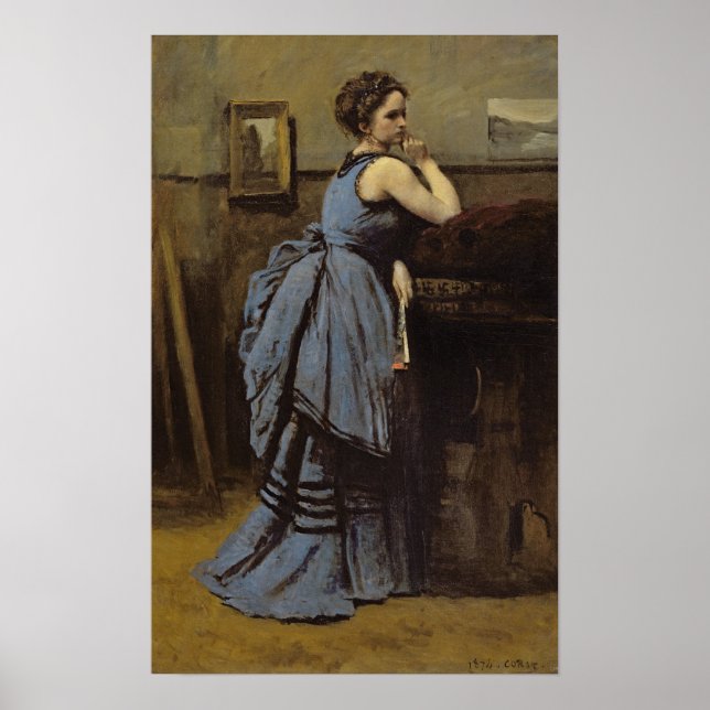 Póster La mujer en azul, 1874 (Frente)