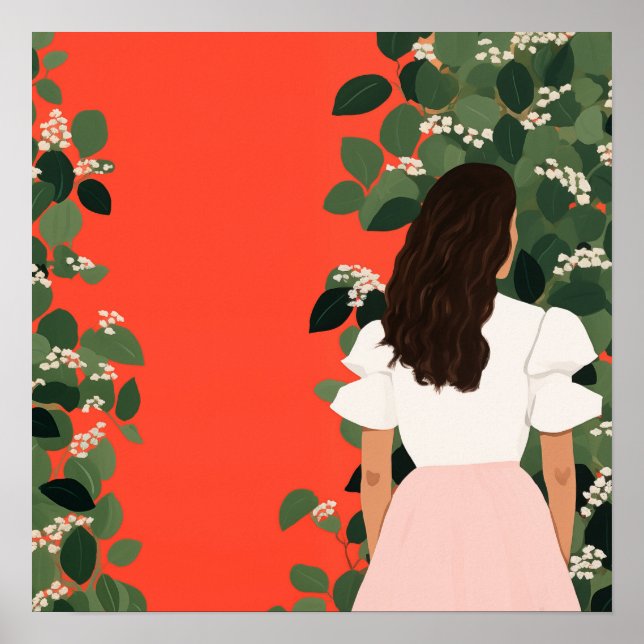 Póster La mujer en el jardín (Frente)