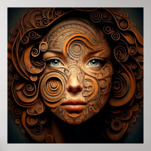 Póster La mujer en las espirales #2 Resumen digital