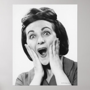 Póster La mujer haciendo cara