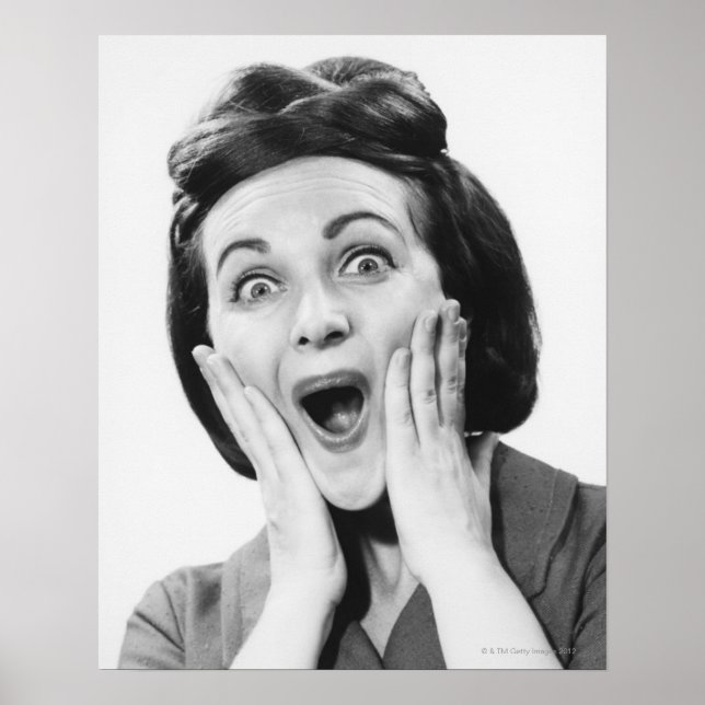 Póster La mujer haciendo cara (Frente)