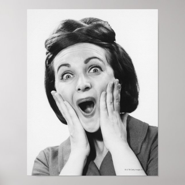 Póster La mujer haciendo cara (Frente)