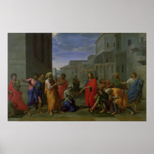 Póster La mujer tomada en el adulterio, 1653