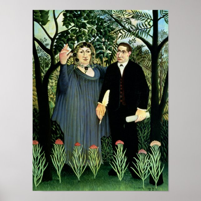 Póster La musa que inspira al poeta, 1908-09 (Frente)