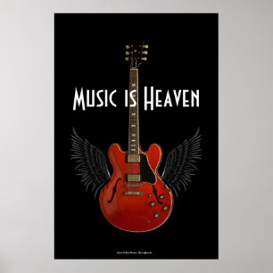 Póster La música es Heaven 36 x 34 Poster