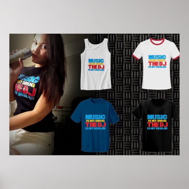 Póster La música es mi Poster de drogas (Frente)