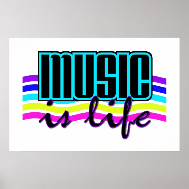 Póster La música es poster de la vida (Frente)