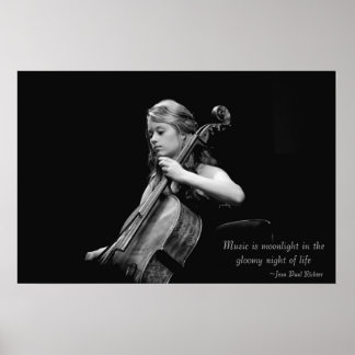 Póster La música es Poster/lienzo/Imprimir Bella Artes de